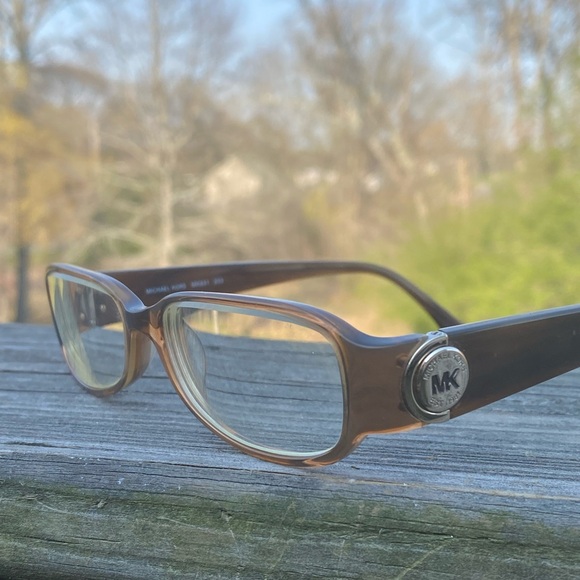 Michael Kors Accessories - Michael Kors Brown Rectangular Glasses Frames MK Medallion 52[]15 135